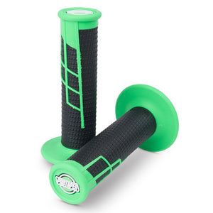 Pro Taper Lock On Grips - 1/2 Waffle - Neon Green / Black