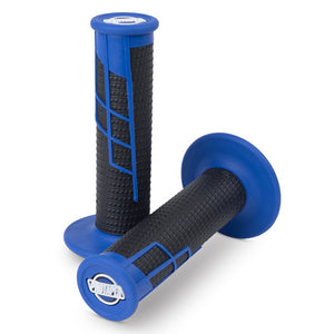 Pro Taper Lock On Grips - 1/2 Waffle - Blue / Black