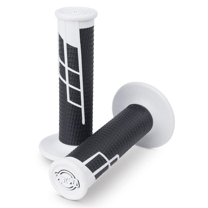 Pro Taper Lock On Grips - 1/2 Waffle - White / Black