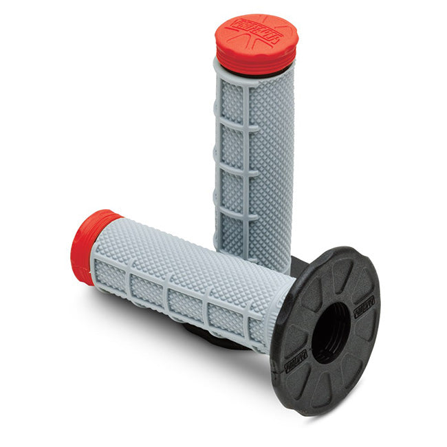 Pro Taper Triple Density Grips - 1/2 Waffle - Red / Grey