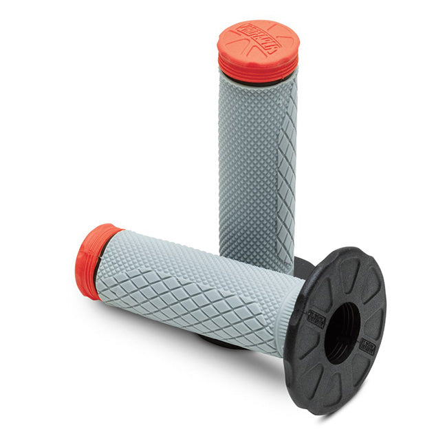 Pro Taper Triple Density Grips - Full Diamond - Red / Grey