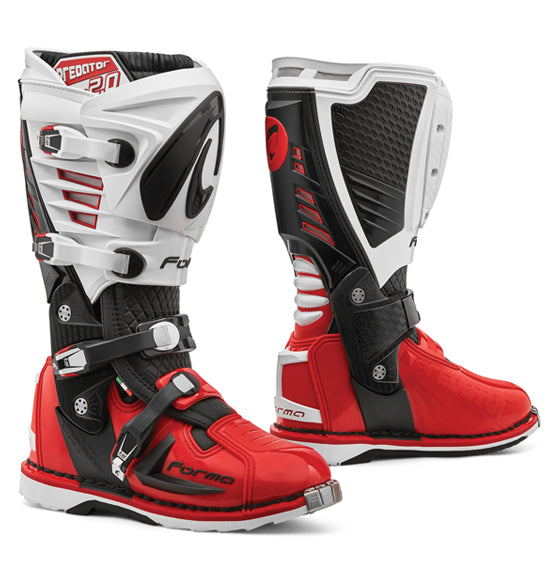 Forma Predator 2.0 Adult MX Boots - Black / White / Red