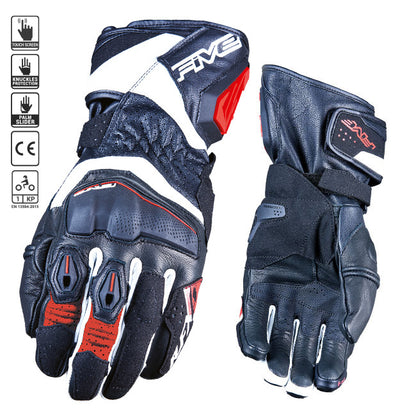 Five RFX4 Evo Gloves - Black / White / Red