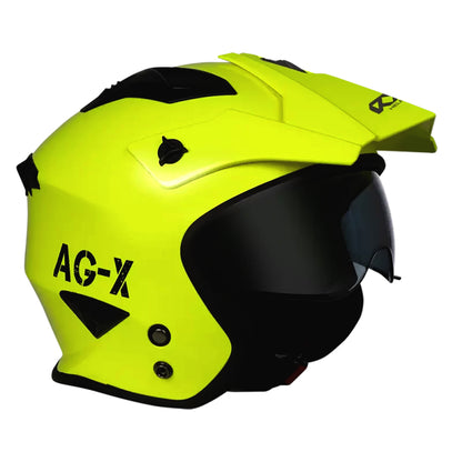 RXT AG-X Neck Curtain Farm Helmet - Fluro Yellow