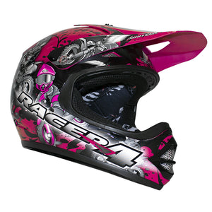 RXT Small Youth Racer 4 MX Helmet - Black Magenta