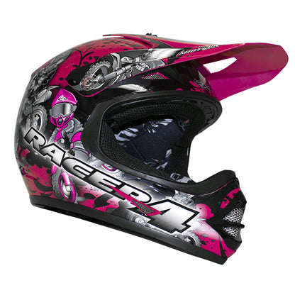 RXT Small Youth Racer 4 MX Helmet - Black Magenta