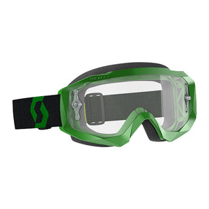 Scott Hustle-X Adult MX Goggles - Green Black - Clear Works Lens