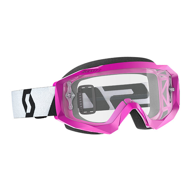 Scott Hustle-X Adult MX Goggles - Pink Black - Clear Works Lens