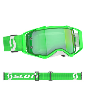 Scott Prospect Adult MX Goggles - Green White - Green Chrome Works Lens