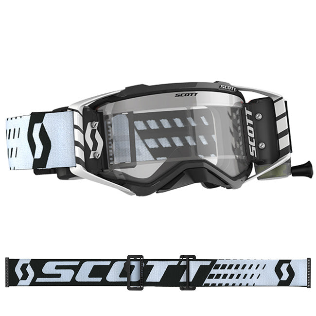 Scott Prospect WFS Adult MX Goggles - Black White - Clear Works Lens