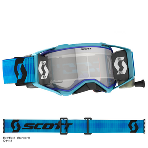 Scott Prospect WFS Adult MX Goggles - Blue Black - Clear Works Lens