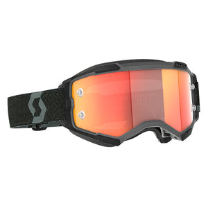 Scott Fury Adult MX Goggles - Black - Orange Chrome Works Lens