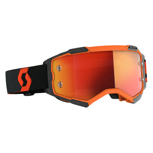 Scott Fury Adult MX Goggles - Orange Black - Orange Chrome Works Lens