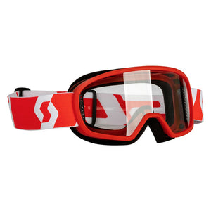 Scott Buzz Youth MX Goggles - Red White - Clear Lens