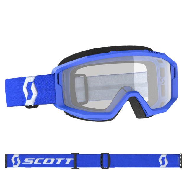 Scott Primal Adult MX Goggles - Blue - Clear Lens