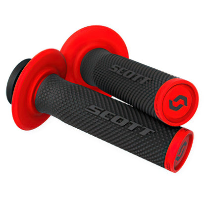 Scott SX II Lock On Grips - Black / Red