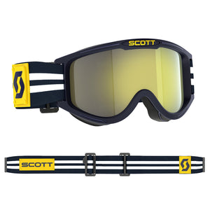 Scott 89X ERA Retro Adult MX Goggles - Blue White - Yellow Chrome Lens