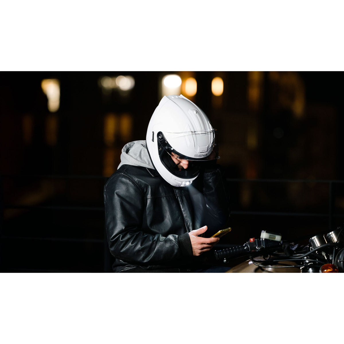 Sena Phantom Smart Helmet with Mesh Comms - Gloss Black
