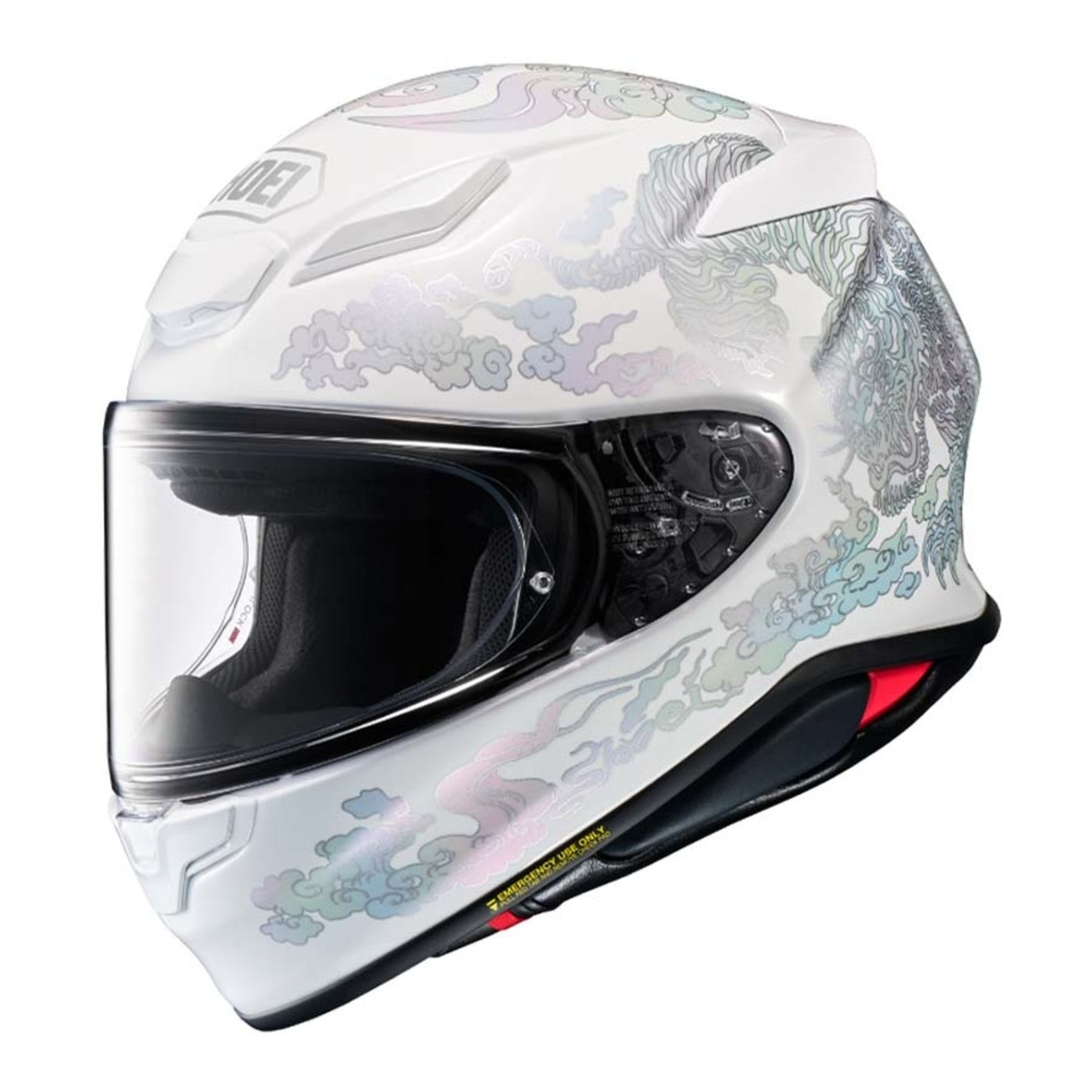 Shoei NXR2 Helmet Fearless - White / Silver TC6
