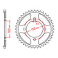 Sprocket Kit Kawasaki KLX140 Big Wheel - 428H 13/51