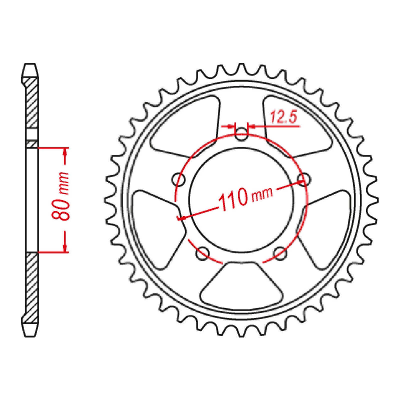 Sprocket Kit Honda CRF1000L Africa Twin '16- (recc) 525ZXW 16/42
