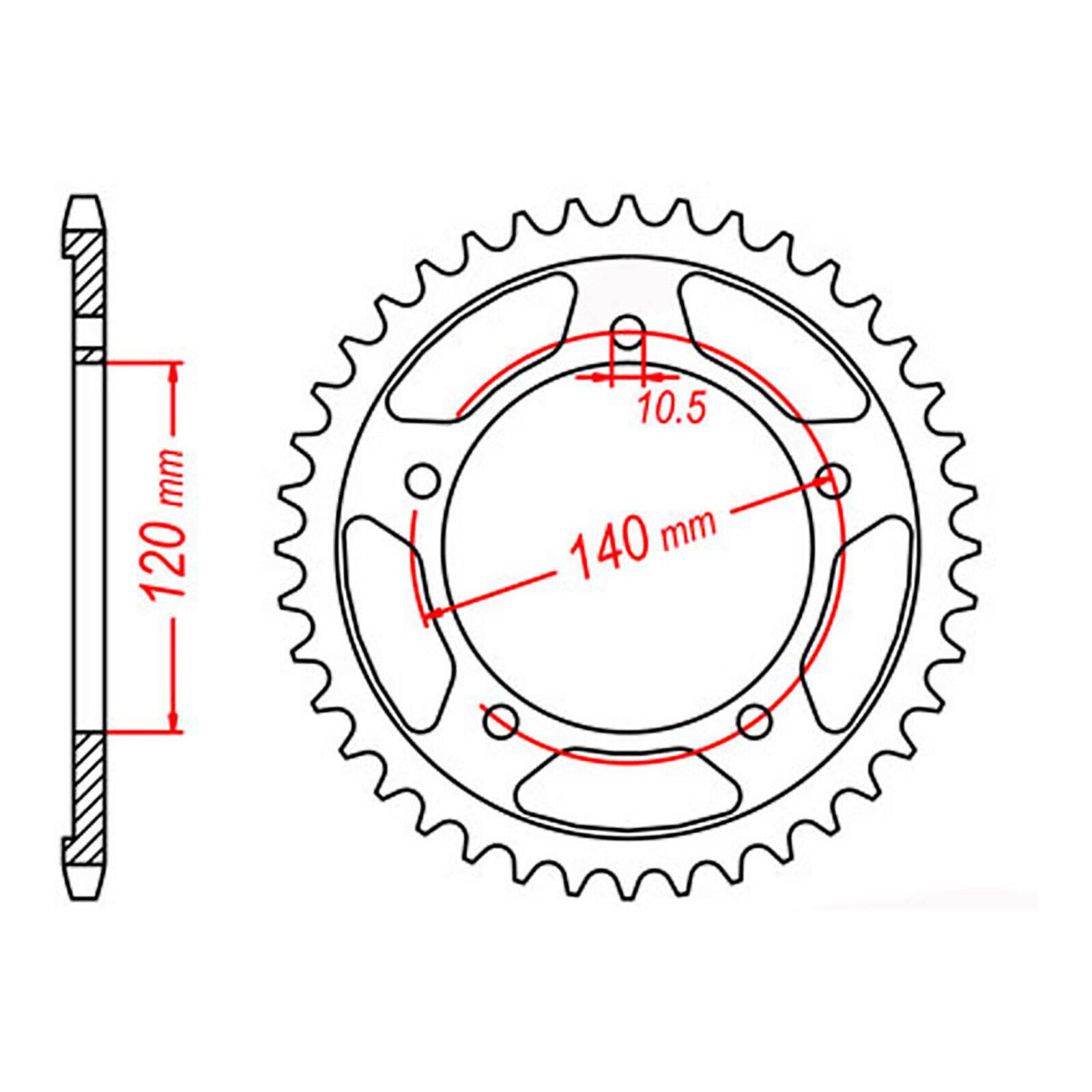 Sprocket Kit Suzuki GSXR1000 (K7-K8) Gold (recom) - GB530ZXW 17/43