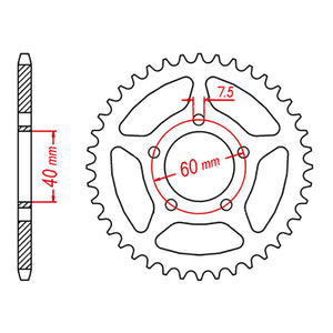 Sprocket Rear MTX 40T KTM 50 #415