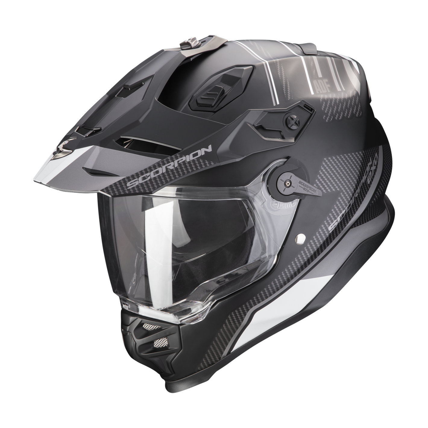 Scorpion EXO ADF-9000 Air Adventure Helmet - Desert Matt Black Silver