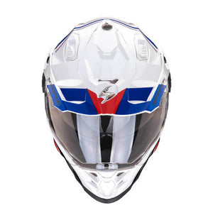 Scorpion EXO ADF-9000 Air Adventure Helmet - Desert White Blue Red