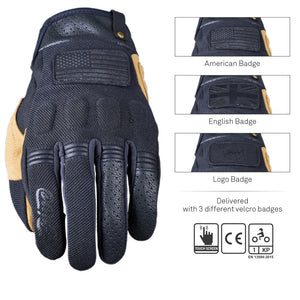 Five Scrambler Gloves - Black / Tan