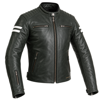 Segura Retro Ladies Leather Jacket - Black White
