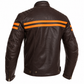 Segura Retro Leather Jacket - Brown Orange