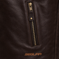 Segura Retro Leather Jacket - Brown Orange