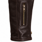 Segura Retro Leather Jacket - Brown Orange