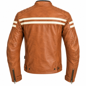 Segura XL Retro Leather Jacket - Camel