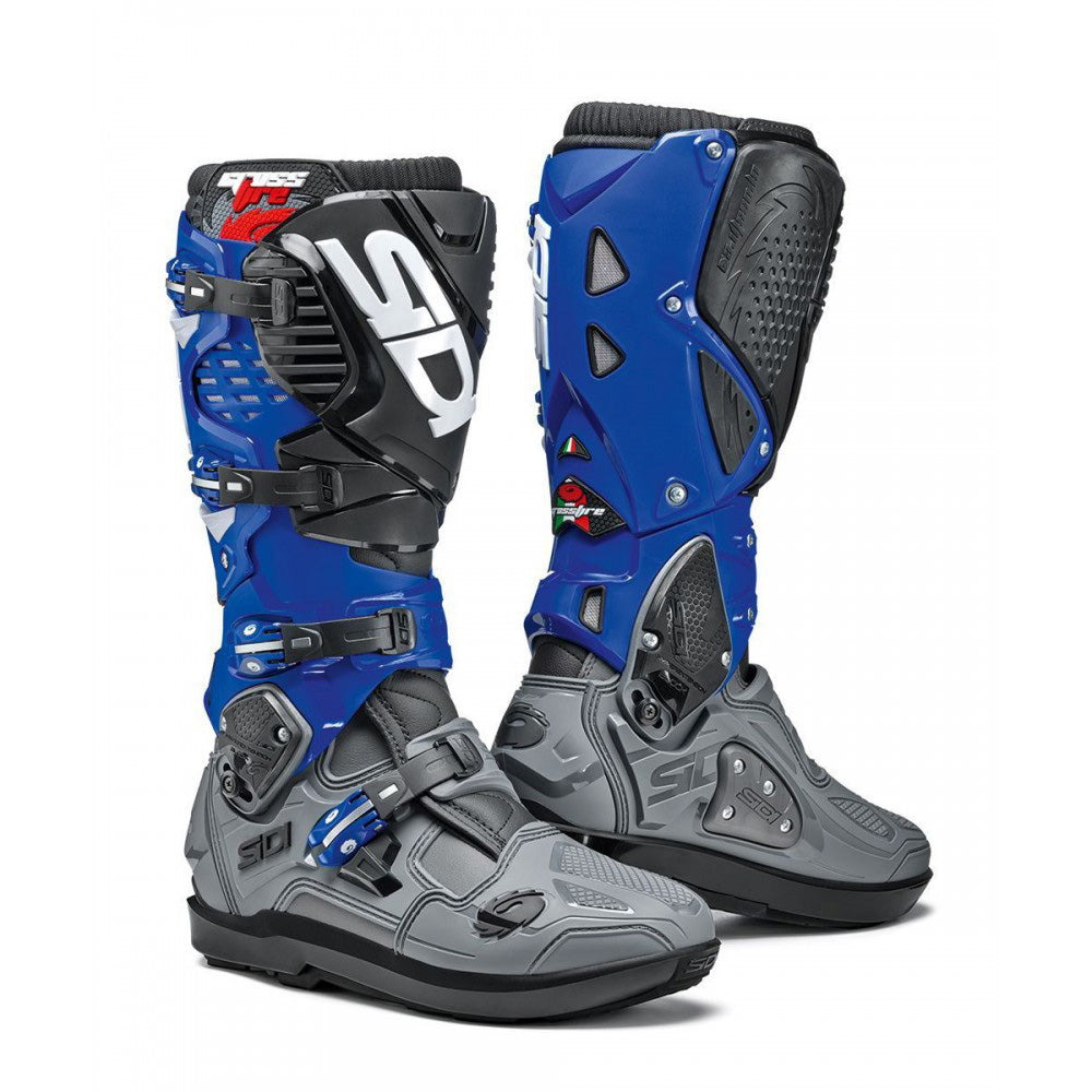 Sidi Crossfire 3 SRS MX Boots - Grey Blue Black