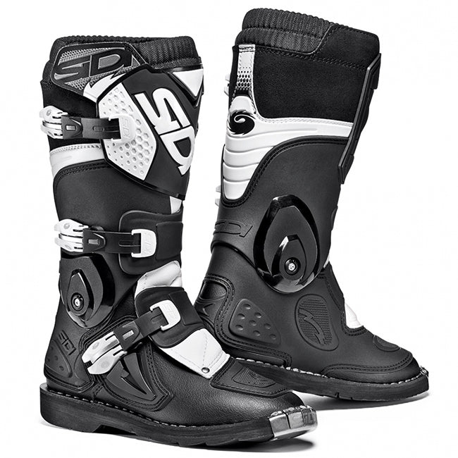 Sidi Flame Youth MX Boots - Black / White