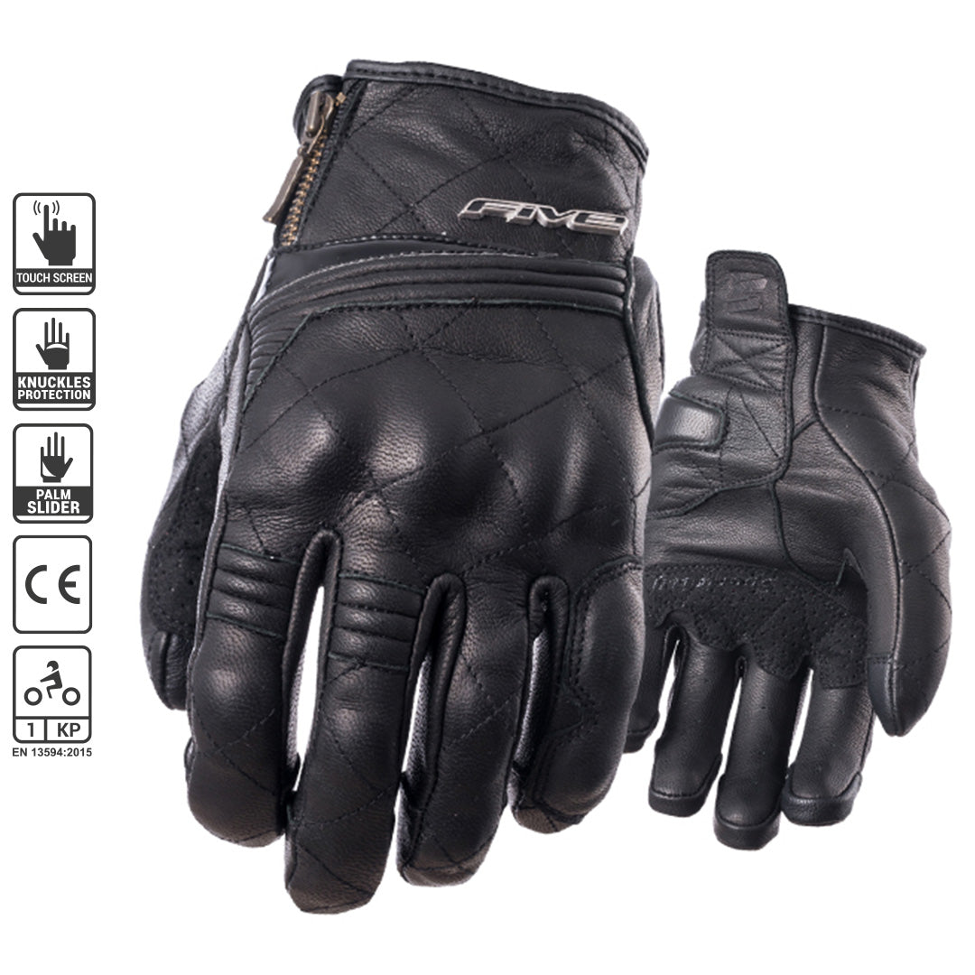 Five SportCity Ladies Leather Gloves - Black