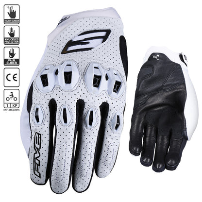 Five Stunt EVO 2 Leather Gloves - White