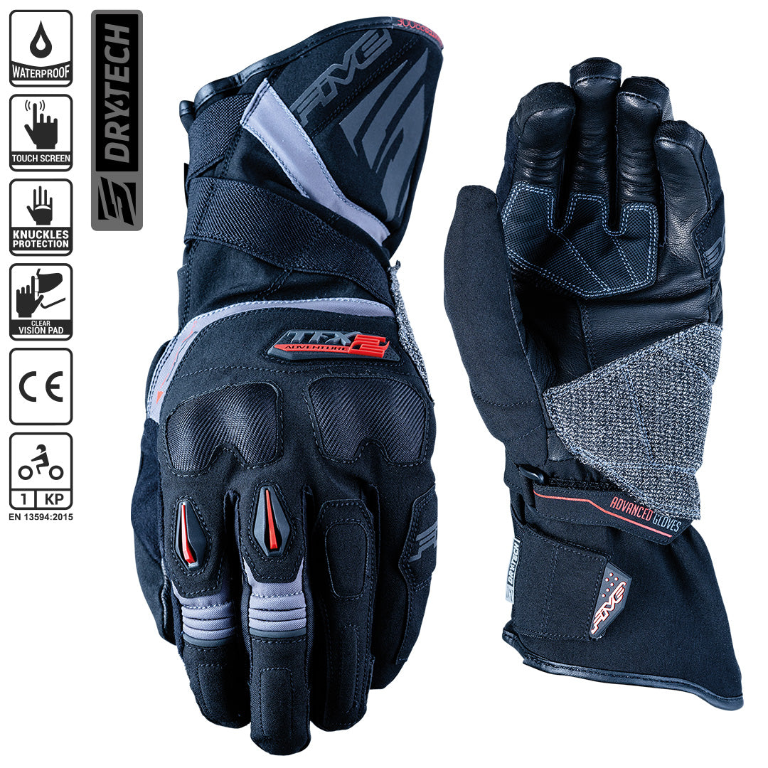 Five TFX2 Adventure Gloves - Waterproof - Black / Grey