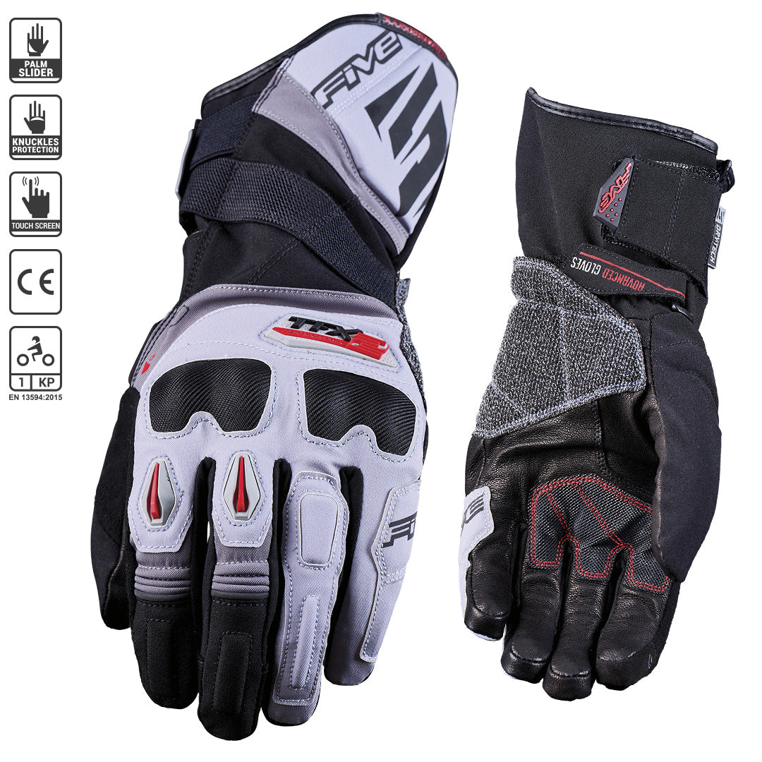 Five TFX2 Adventure Gloves - Waterproof - Grey / Red