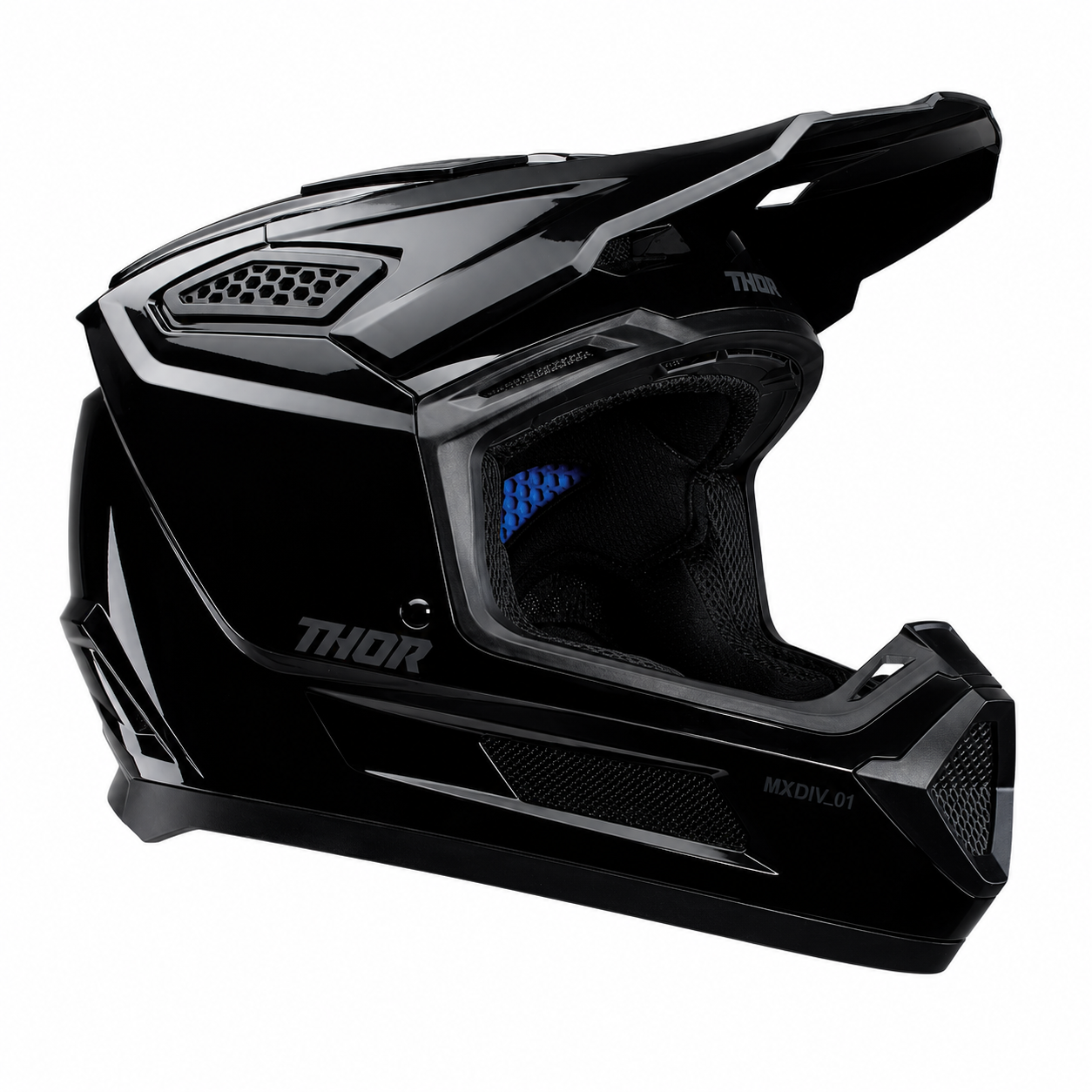 Thor Fleet Adult MX Helmet - Blackout Gloss Black