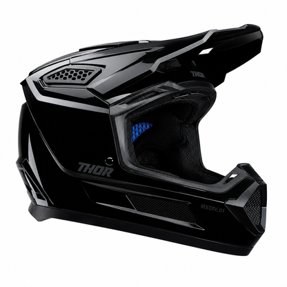 Thor Fleet Adult MX Helmet - Blackout Gloss Black