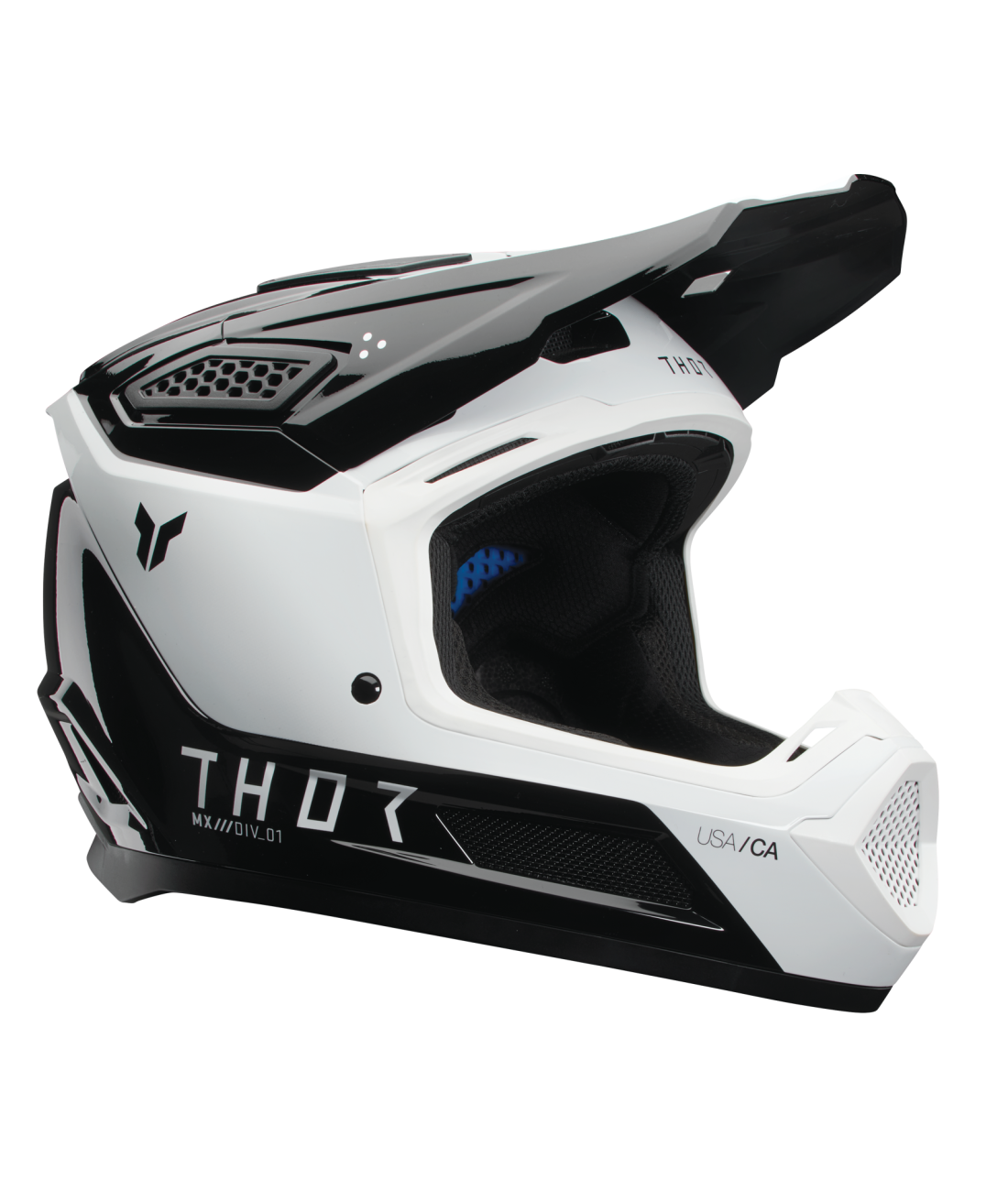 Thor Fleet Adult MX Helmet - Storm Black White