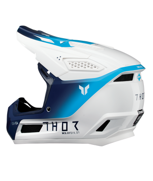 Thor Fleet Adult MX Helmet - Storm White Navy