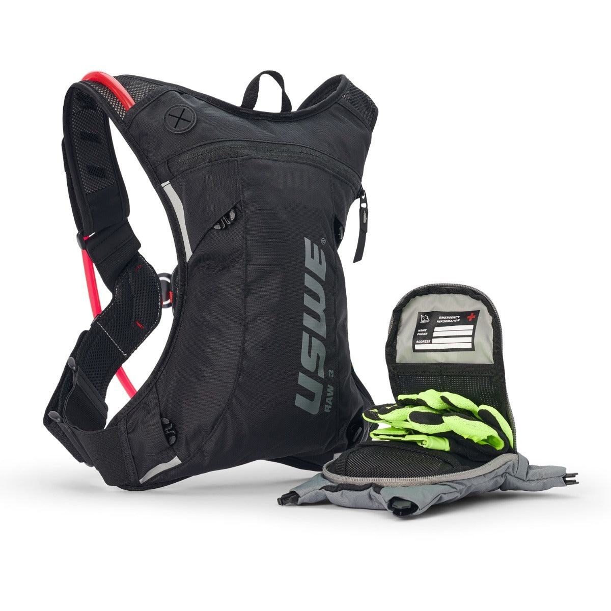 USWE Moto Hydro 3L Hydration Pack - Black Gray