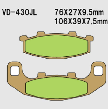 Vesrah VD430JL Sintered Metal Disc Brake Pads