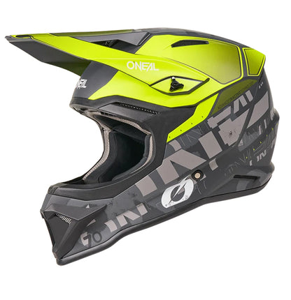 Oneal 1SRS Adult MX Helmet - Voltix Black / Neon Yellow