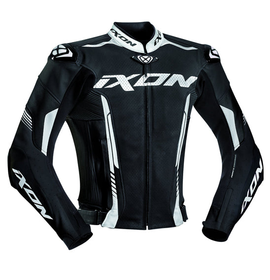 Ixon Vortex 2 Leather Sports Jacket - Black/White