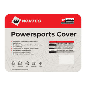 Whites Premium Bike Cover - XL ATV - Black
